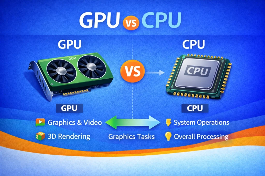 GPU vs CPU comparison table