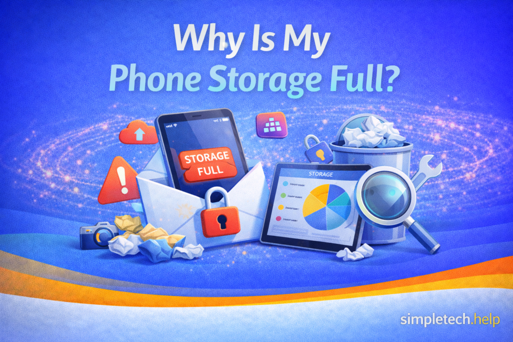 why is my phone storage full guide graphic illustration