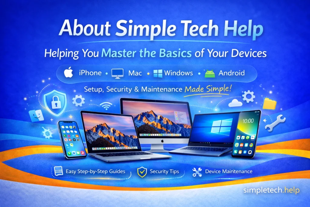 About Simple Tech Help graphic illustration
