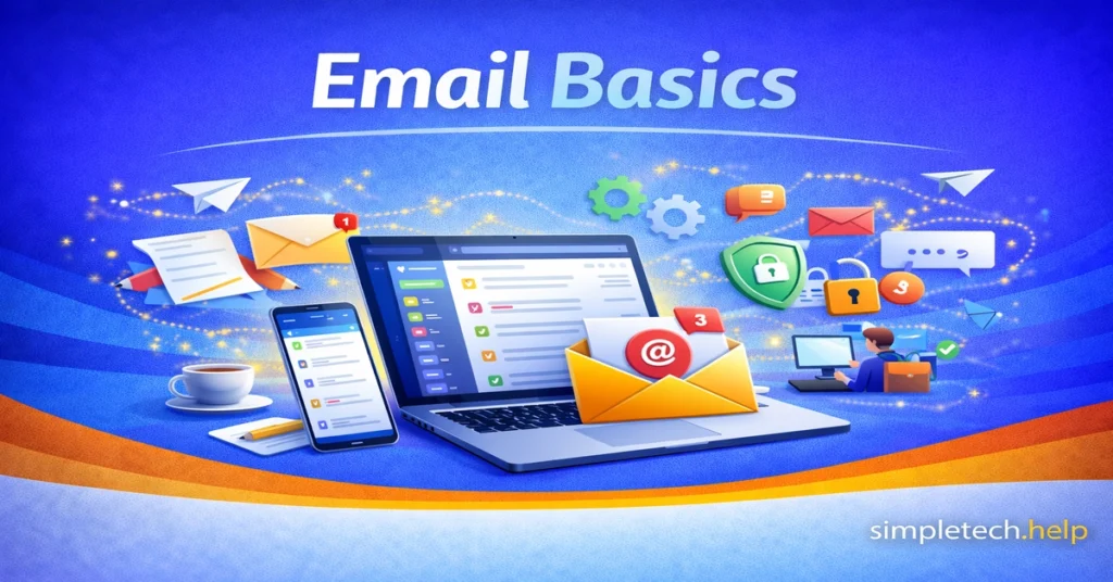 Email basics guide graphic illustration