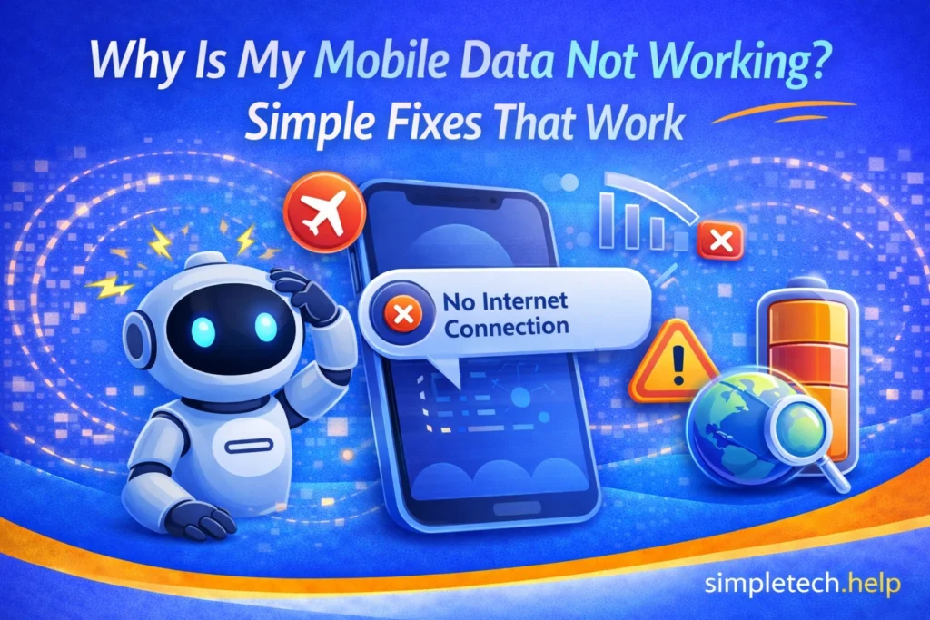 mobile data not working guide graphic illustration