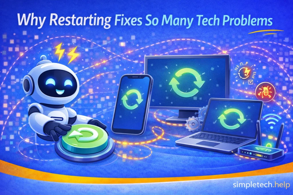 why restarting fixes so many tech problems guide graphic illustration