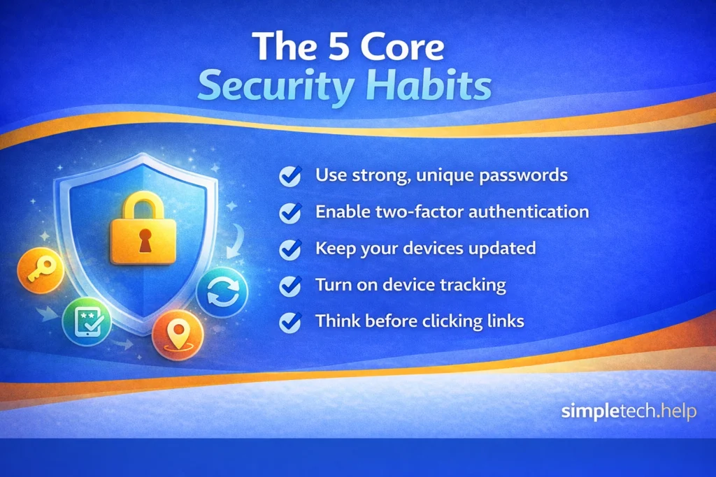5 core security principles for tech graphic illustration