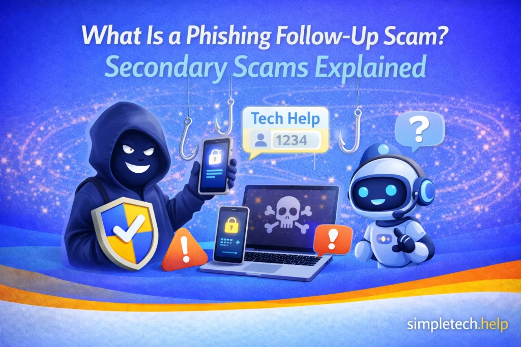 phishing follow-up scam guide graphic illustration