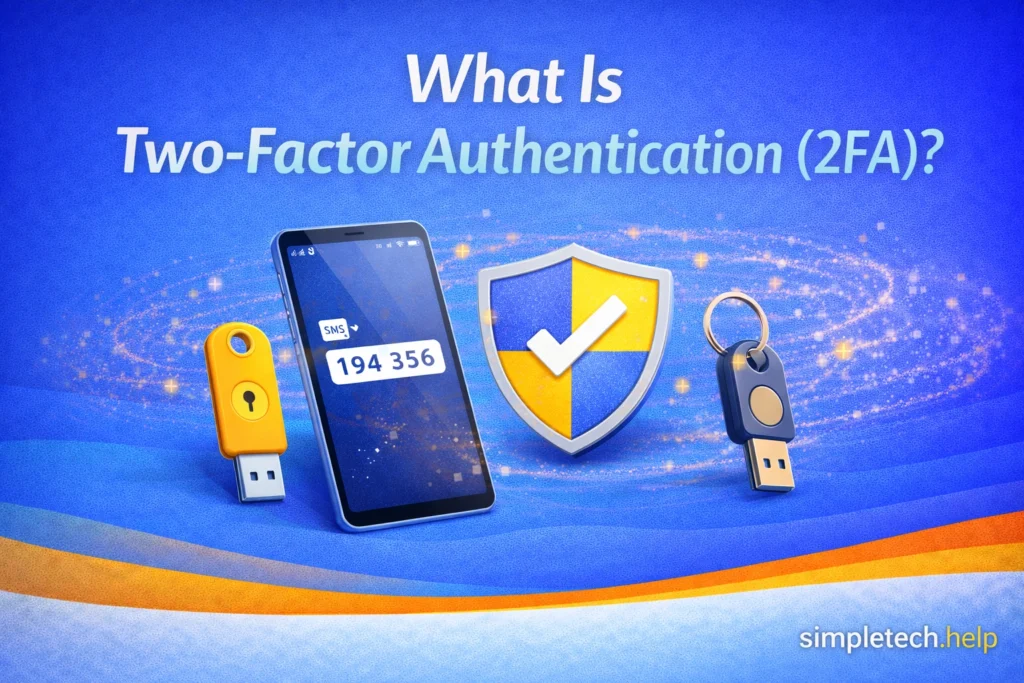 Two factor authentication guide graphic illustration