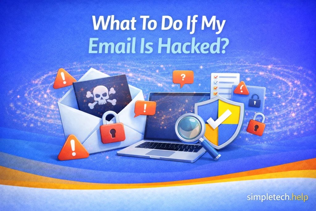 My email was hacked guide graphic illustration