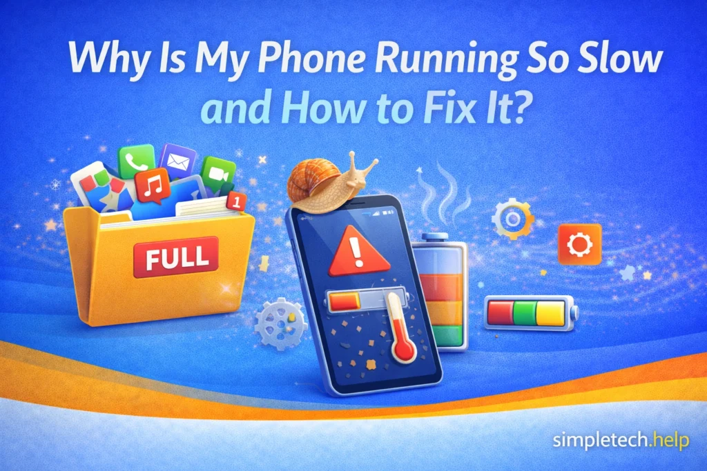 why is my phone so slow guide graphic illustration