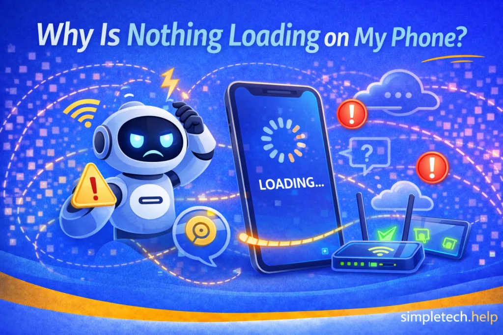 Nothing loading on phone causes and fixes guide graphic illustration