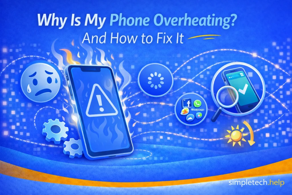 why is my phone overheating guide graphic illustration