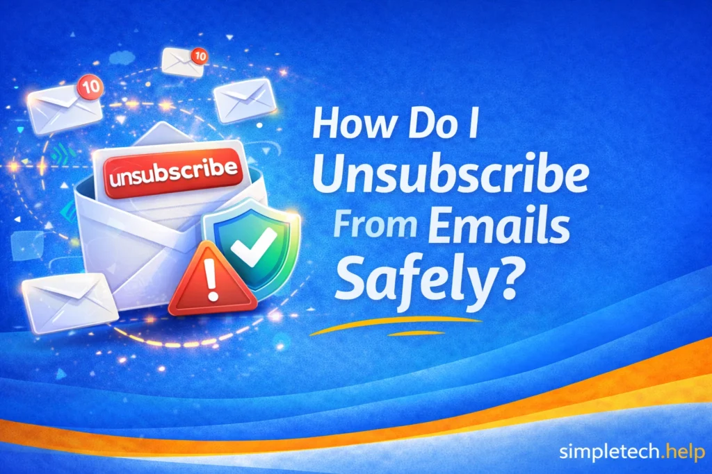 how to safely unsubscribe from emails guide graphic illustration