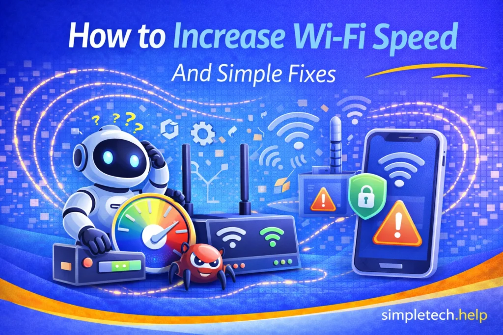 increase wifi speed guide graphic illustration