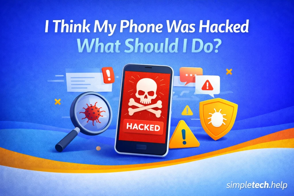 phone was hacked guide graphic illustration